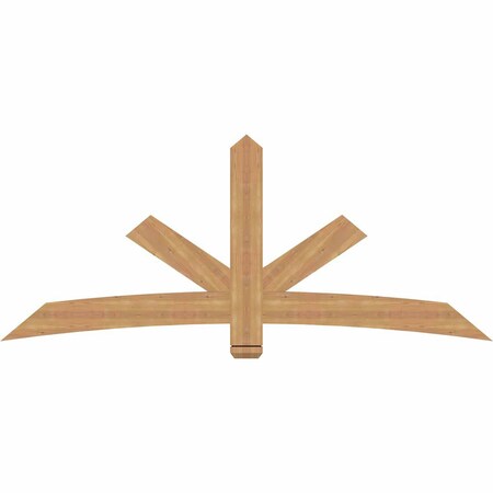 Ekena Millwork Alberta Smooth Timber Gable Bracket, Western Red Cedar, 84"W x 35"H x 1 1/2"D x 5 1/2"F, 10/12 Pitch GBW084X35X0206ALB00SWR